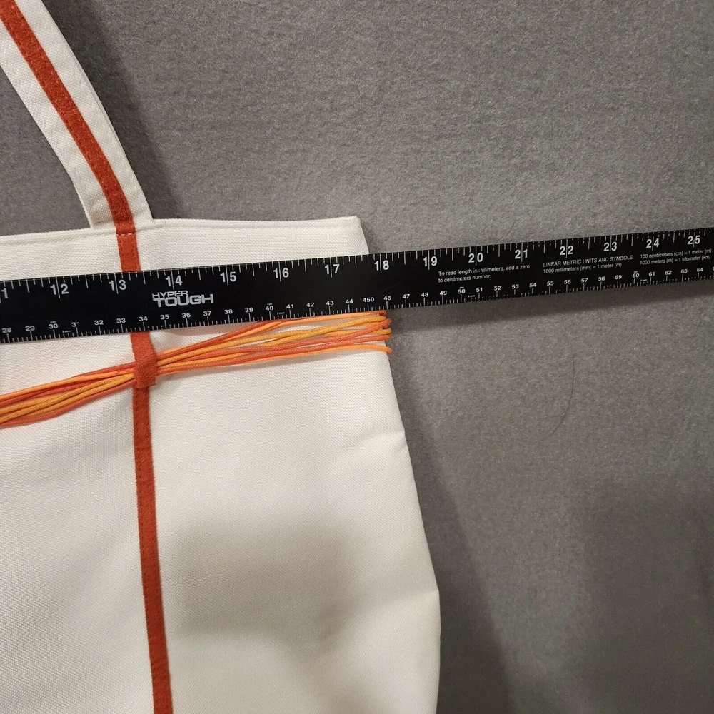 Clarins Tote Bag White‎ with Orange Accents